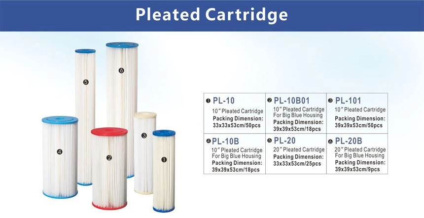 Specification of pleated cartridge filter